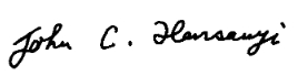 John Harsanyi signature